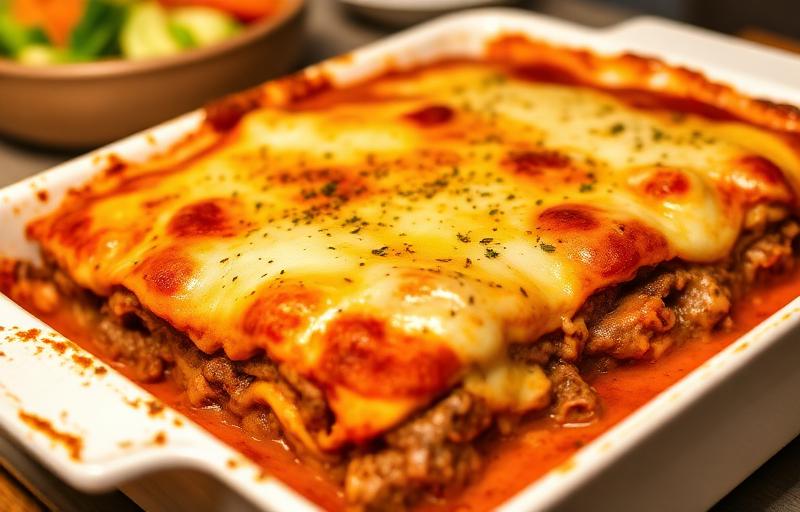 Beef lasagne