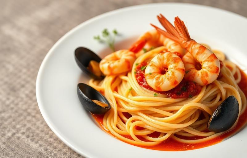 Seafood linguine